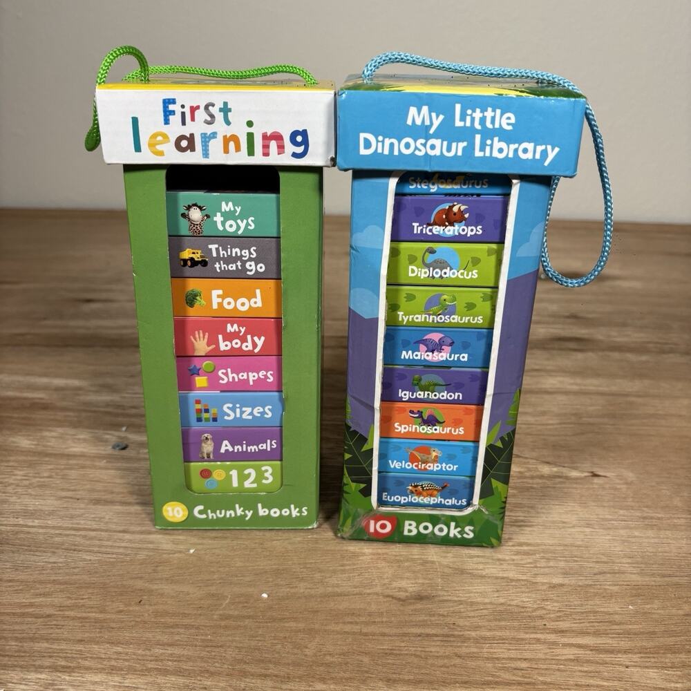 Baby Book Bundle - My Little Dinosaur Library & First Learning -See Description